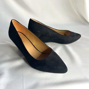 Lane Bryant Black Suede Pointed Toe Wedge Size 11W